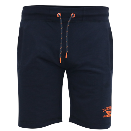 D555 Sutton Jogger-Shorts mit elastischer Taille und Schlaufe hinten Marineblau
